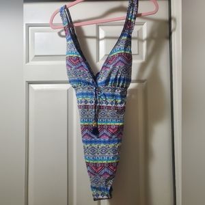 NWT La blanca,size 14 swimsuit, multi color